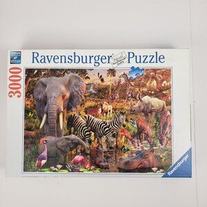 Ravensburger 3000pc Puzzle African Animal World Unused Zebra Elephant Giraffe
